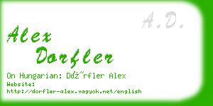 alex dorfler business card